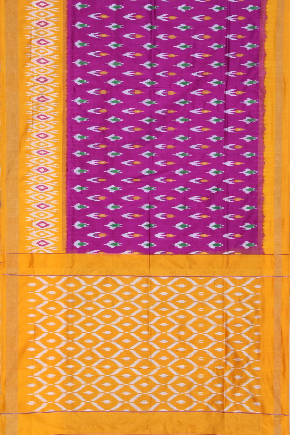 Image of Pochampally Ikat Silk Purple Saree